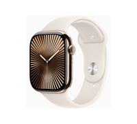 Apple Watch Series 10 (GPS + Cellular) 46mm Titan gold mit Sportarmband M/L Polarstern