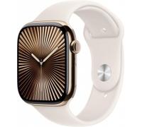 Apple Watch Series 10 GPS + Cellular 46 mm Titangehäuse Sport Band Polarstern S/M