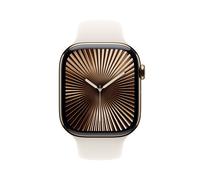 Apple Watch Series 10 Sportarmband Gold 46mm M/L (150-200 mm Umfang) Titanium Polarstern GPS + Cellular