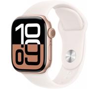 Apple Watch Series 10 Sportarmband S/M 42 mm Aluminium GPS + 4G - Smartwatch - roségold/blassrosa