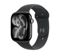 Apple Watch Series 11 (2025) GPS 46mm Jet Black Aluminium Case with Black Sport Band M/L - Schwarz