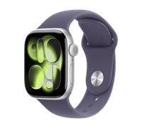Apple Watch Series 11 (2025) GPS 46mm Silver Aluminium Case with Purple Fog Sport Band M/L - Silber