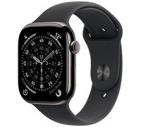 Apple Watch Series 11 42 mm Titan (GPS+Cellular) Sportarmband S/M schwarz, schiefer St.