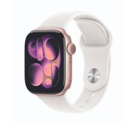 Apple Watch Series 11 GPS 42 mm Smartwatch mit Aluminiumgehäuse in Roségold und Sportarmband in Blassrosa (S/M). Schlafindex, Fitnesstracker, Gesundheitstracking, Always-On Display, Wasserschutz