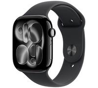Apple Watch Series 11 46 mm Aluminium (GPS+Cellular) Sportarmband M/L schwarz, diamantschwarz St.