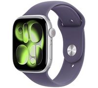 Apple Watch Series 11 46 mm Aluminium (GPS+Cellular) Sportarmband S/M nebelviolett, silber St.