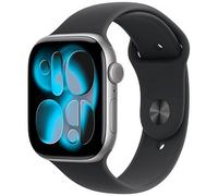 Apple Watch Series 11 46 mm Aluminium (GPS+Cellular) Sportarmband S/M schwarz, space gray St.