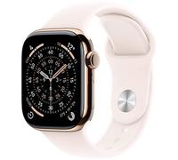 Apple Watch Series 11 46 mm Titan (GPS+Cellular) Sportarmband M/L blassrosa, roségold St.