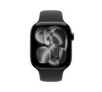 Apple Watch Series 11 46mm GPS+Cellular Aluminium Diamantschwarz Sportarmband Schwarz S/M