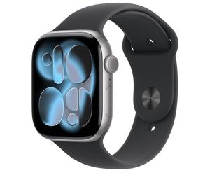 Apple Watch Series 11 5G 46mm Aluminium Space Gray Sport Band Black M/L / Neu / OVP / Differenzbesteuert