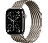 Apple Watch Series 11 Cellular 42 mm Titan Natur Milanaise Armband Smartwatch