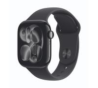 Apple Watch Series 11 Cellular 42mm Diamantschwarz Aluminium Geh mit Schwarz Sport Band - M/L - Softwareupdates: bis ca.
