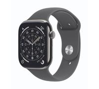 Apple Watch Series 11 Cellular 46mm Natur Titan Gehäuse mit Steingrau Sport Band - M/L