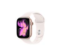 APPLE Watch Series 11 GPS 42, 2025 Smartwatch Aluminiumgehäuse Fluorelastomer, 130-180 mm, Rosegold/Blush