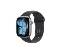 APPLE Watch Series 11 GPS 42, 2025 Smartwatch Aluminiumgehäuse Fluorelastomer, 150-200 mm, Space Grau/Schwarz