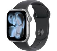 Apple Watch Series 11 GPS 42mm Space Grey Aluminiumgehäuse mit Schwarzem Sportarmband - S/M