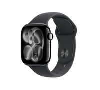 Apple Watch Series 11 GPS 42mm Aluminium Gehäuse Diamantschwarz mit Sport Band Schwarz - S/M