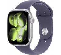 Apple Watch Series 11 GPS 42mm Aluminium silber mit Sportarmband M/L nebelviolett