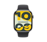 Apple Watch Series 11 GPS 42 mm Smartwatch mit Aluminiumgehäuse in Space Grau und Sportarmband in Schwarz (M/L). Schlafindex, Fitnesstracker, Gesundheitstracking, Always-On Display, Wasserschutz