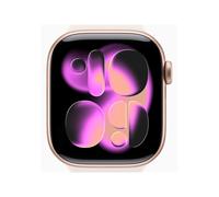 Apple Watch Series 11 GPS 42 mm Smartwatch mit Aluminiumgehäuse in Roségold und Sportarmband in Blassrosa (S/M). Schlafindex, Fitnesstracker, Gesundheitstracking, Always-On Display, Wasserschutz