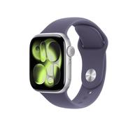 Apple Watch Series 11, GPS, 42mm, Silber Aluminiumgehäuse mit Nebelviolett Sportband - S/M