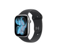 APPLE Watch Series 11 GPS 46, 2025 Smartwatch Aluminiumgehäuse Fluorelastomer, 140-190 mm, Space Grau/Schwarz