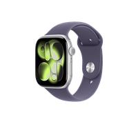 APPLE Watch Series 11 GPS 46, 2025 Smartwatch Aluminiumgehäuse Fluorelastomer, 160-210 mm, Silber/Purple