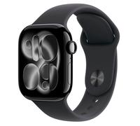 Apple Watch Series 11 Aluminium GPS 46 mm Diamantschwarz Sportarmband Schwarz S/M