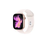 Apple Watch Series 11 GPS 46mm Rose Gold Aluminium Case with Light Blush Sport Band - M/L