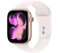 Apple Watch Series 11 GPS 46mm Rose Gold Aluminium Case with Light Blush Sport Band - S/M