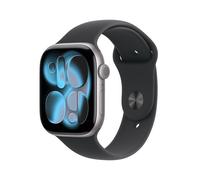 Apple Watch Series 11 GPS 46mm Space Grau Aluminiumgehäuse mit schwarzem Sportarmband - M/L