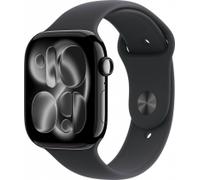 Apple Watch Series 11 GPS + Cellular 42mm Aluminium diamantschwarz mit Sportarmband M/L schwarz
