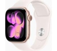 Apple Watch Series 11 GPS + Cellular 42mm Aluminium rosegold mit Sportarmband S/M blassrosa