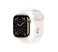 Apple Watch Series 11 GPS + Cellular - 42mm - Gehäuse Gold Titan - Armband Light Blush Sport Band - M/L