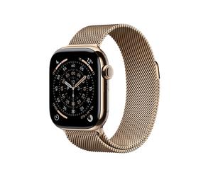 Apple Watch Series 11 GPS + Cellular 42mm Gold Titanium Case mit Gold Milanese Loop