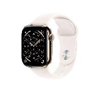 Apple Watch Series 11 GPS + Cellular 42mm Gold Titanium Case with Light Blush Sport Band - S/M (MF8W4ZR/A)