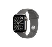 Apple Watch Series 11 GPS + Cellular 42mm Natural Titanium Gehäuse mit Stone Grey Sport Band - M/L