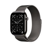 Apple Watch Series 11, GPS + Cellular, 42mm, Schiefer Titaniumgehäuse mit schiefer Milanaise Loop Armband - PayPal 0 % Finanzierung