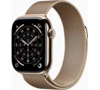 Apple Watch Series 11 (GPS + Cellular) 42mm Titan gold mit Milanaise-Armband gold