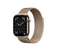 Apple Watch Series 11 (GPS + Cellular) 42mm Titan gold mit Milanaise-Armband gold