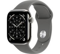 Apple Watch Series 11 GPS + Cellular 42mm Titangehäuse Sport Band Steingrau S/M
