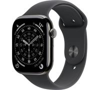 Apple Watch Series 11 GPS + Cellular 46 mm Titangehäuse Sport Band Schwarz S/M