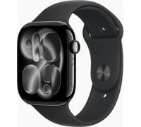 Apple Watch Series 11 GPS + Cellular 46mm Aluminium diamantschwarz mit Sportarmband S/M schwarz