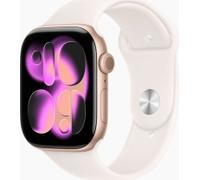 Apple Watch Series 11 GPS + Cellular 46mm Aluminium rosegold mit Sportarmband S/M blassrosa
