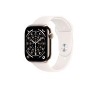 Apple Watch Series 11 GPS + Cellular 46mm Gold Titanium Gehäuse mit Sport Band (light blush) - S/M