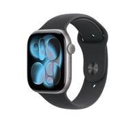 Apple Watch Series 11 GPS + Cellular 46mm Space Grau Aluminium-Gehäuse mit schwarzem Sportarmband - M/L