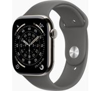 Apple Watch Series 11 GPS + Cellular 46mm Titan natur mit Sportarmband S/M steingrau
