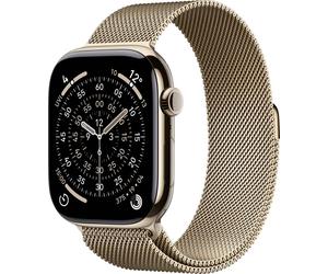 Apple Watch Series 11 GPS + Cellular 46mm Titangehäuse Milanese Loop Gold S/M