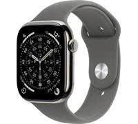 Apple Watch Series 11 GPS + Cellular 46mm Titangehäuse Sport Band Steingrau M/L