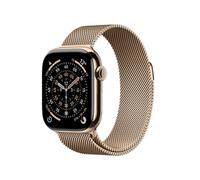 Apple Watch Series 11 Milanaise Loop, Gold, Titanium, 42mm, GPS + Cellular, One Size